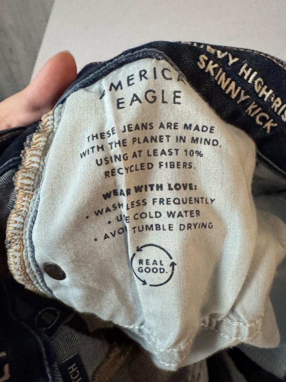 American Eagle Outfitters Dark Blue skinny kick Jeans - Picture 10 of 10